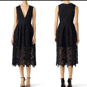 Nicholas Black Mosaic Lace Ball Dress